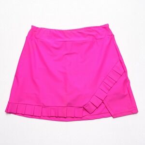 Tzu Tzu Skort Women Large Pink Pleated Golf Tennis Pickleball Built In Shorts